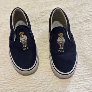 Polo Ralph Lauren Men's Keaton Polo Bear Canvas Slip on Size 9